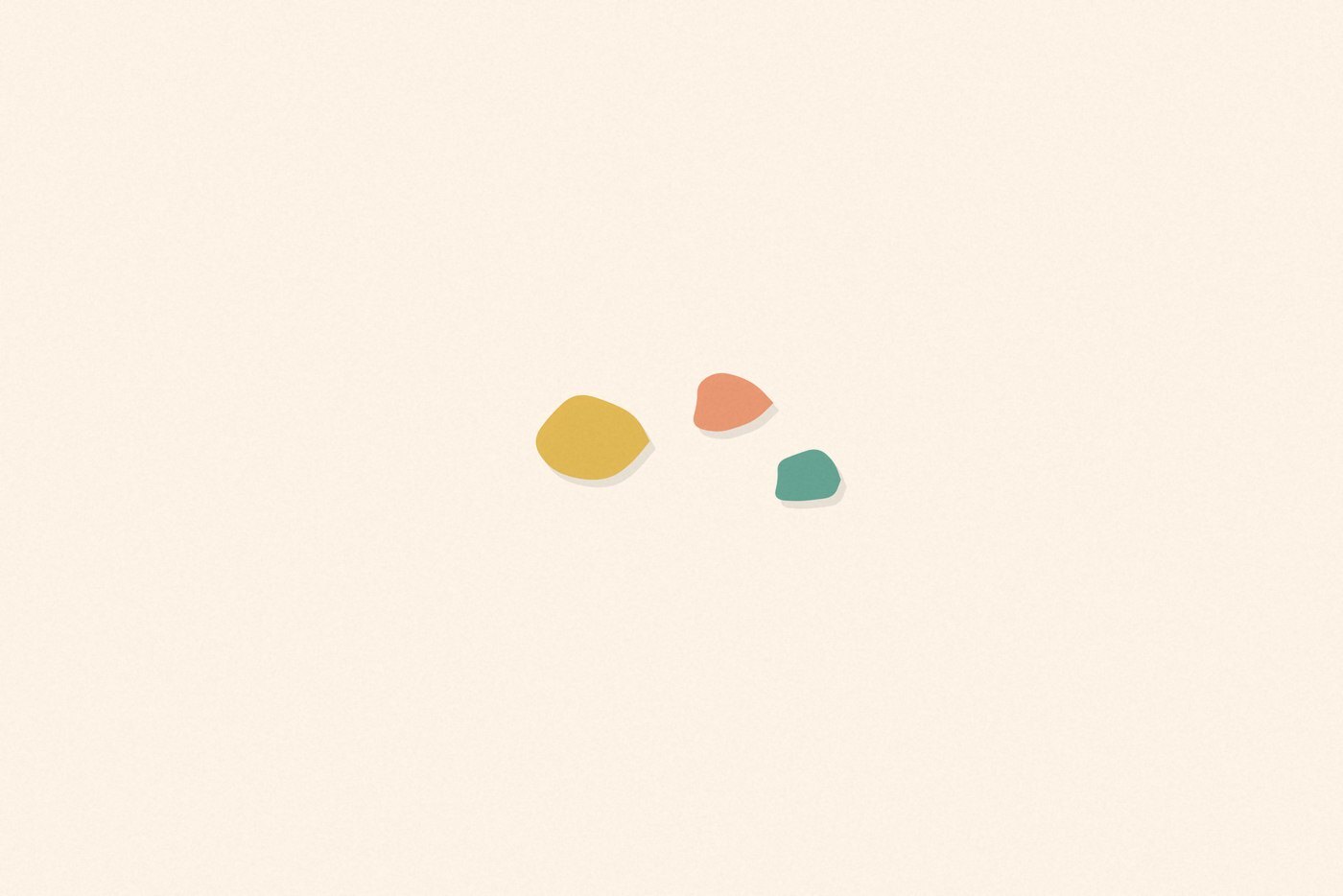 Soft organic blob style illustration with rounded pastel shapes for the activity 'Try Something New: safe, low stakes practice at real independence'