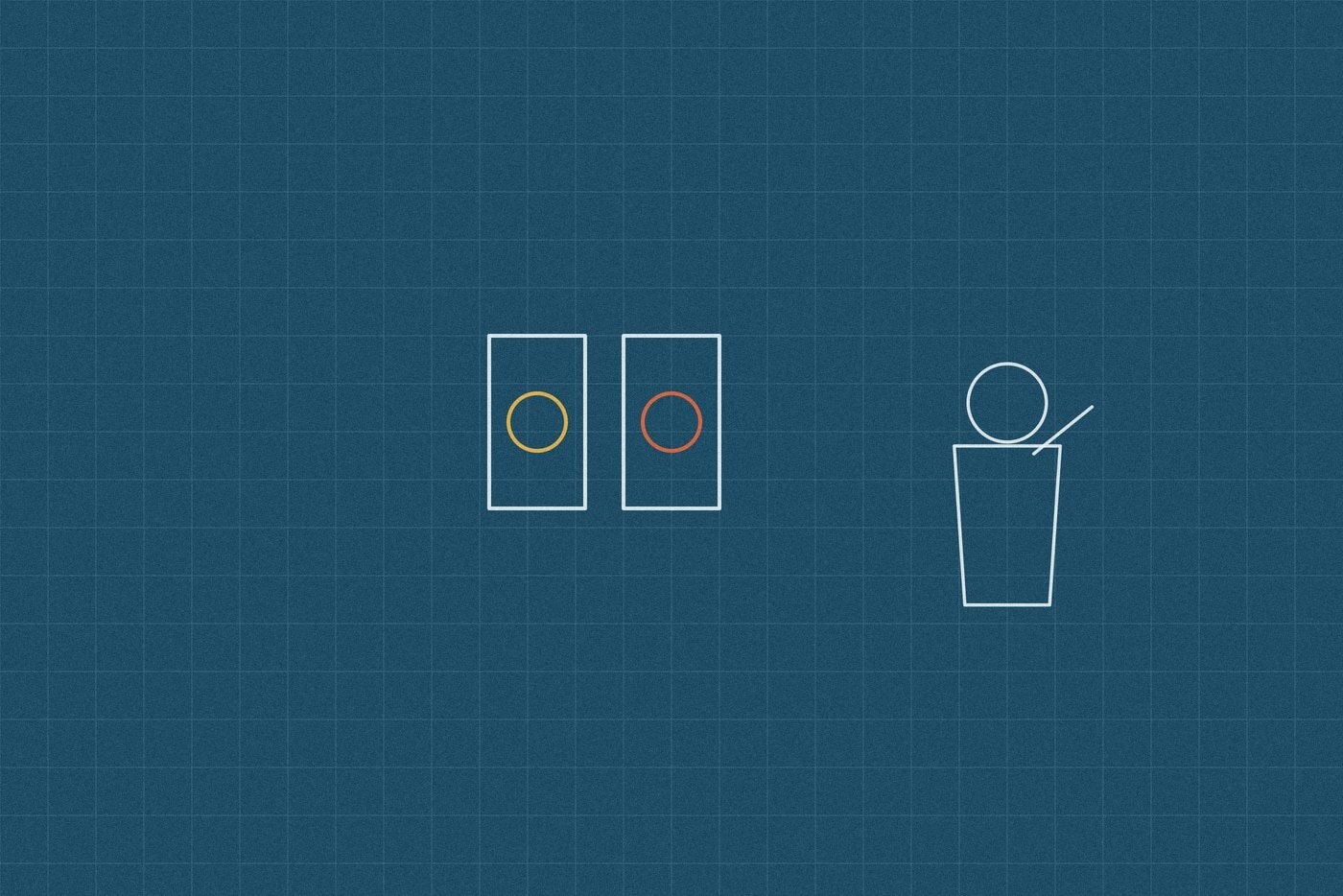 Blueprint style line diagram on a dark grid background for the maths activity 'The Two Card Challenge: fast mental maths practice with an ordinary deck of cards'