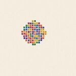 Mosaic tile style illustration made of small colourful squares for the topic 'Watching Critically: enjoying a show without simply absorbing it'